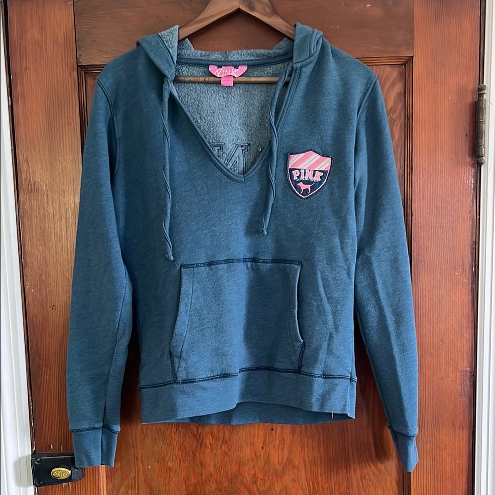 PINK Victoria's Secret Blue V-Neck Sweater